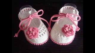 SON PRECIOSOS 🤩 Zapatitos Escarpines Botitas para bebe a crochet SUPER FACIL PATRON DE GANCHILLO [upl. by Nomzed]