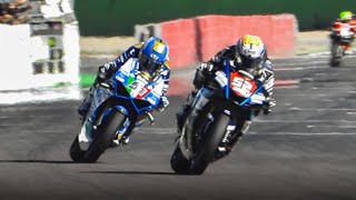 Superbikes amp Sports Bikes racing at Imola Circuit Pure sounds close battles amp on the limit [upl. by Ardnekahs973]