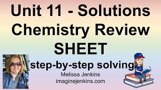 SOLUTIONS CHEMISTRY REVIEW  review of solutions solutes solubility concentration and more [upl. by Enyawed]