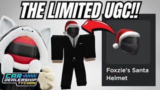 🔥NEW FOXZIE HELMET LIMITED UGC in Car Dealership Tycoon cardealershiptycoon [upl. by Gabe920]