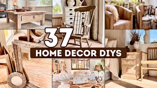 37 DIY HOME DECOR THRIFT FLIPS • HIGH END AFFORDABLE DECORATING IDEAS [upl. by Valdes]