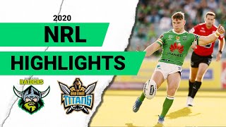 Raiders v Titans Match Highlights  Round 1 NRL 2020  National Rugby League [upl. by Nyrtak]