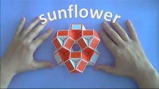 КАК СДЕЛАТЬ подсолнух из змейки РУБИКА  TUTORIAL  How to make a sunflower [upl. by Ashbaugh]