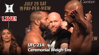 UFC 214 Cormier vs Jones 2  Woodley vs Maia  Cyborg vs Evinger WeighIns LIVE  FULL [upl. by Stephan326]