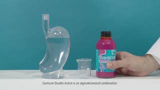 How Gaviscon Double Action creates a protective barrier to help prevent reflux [upl. by Adnorhs]