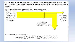 Year 8 Physics Efficiency and Sankey Diagrams [upl. by Dobbins858]