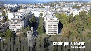 Abandoned Champels Tower in Geneva Switzerland 4K  Tour de Champel Drone DJI Mavic Pro [upl. by Atcliffe]