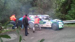 Rally villa de llanes 2012accidente de hevia [upl. by Yeleak]