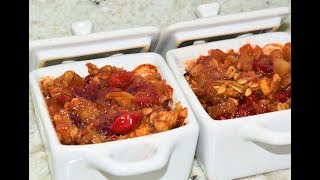 How To Make Apple Cranberry Crisp  Apple Cranberry Crumble Recipes [upl. by Ajile]