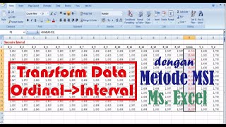 Cara Ubah Data Kuesioner dari Ordinal Ke Interval dengan MSI [upl. by Assilaj]