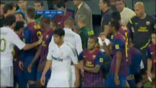 FC Barcelona vs Real Madrid  Marcelo tackles Fabregas 20110817 [upl. by Fusco]