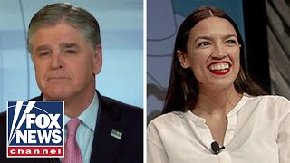 Hannity OcasioCortez bashes capitalism [upl. by Eenerb]