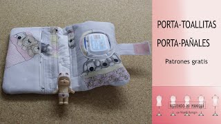 PORTA PAÑALES Y TOALLITAS PARA BEBES PATRON GRATIS [upl. by Oiretule]