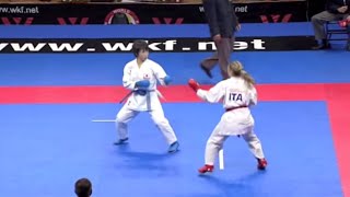 Miki Kobayashi vs Sara Cardin  Belgrade 2010 Female Kumite Final 55kg  WORLD KARATE FEDERATION [upl. by Iaoh]