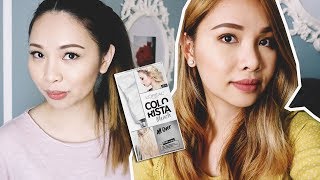 BLEACHING MY DARK HAIR TO BLONDE  Loreal Colorista Bleach All Over [upl. by Arvad]