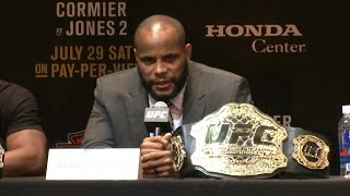 UFC 214 press conference Daniel Cormier vs Jon quotBonesquot Jones [upl. by Harod]