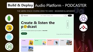 Build amp Deploy 🚀 Full Stack MERN App  Audio Platform PODCASTER  MERN Stack Projects For Beginners [upl. by Payson]