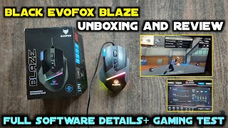 AMKETTE Evofox BLAZE Black 12800 Dpi Gaming Mouse Sensor And 8 Buttons RGB Wired Optical Full Review [upl. by Farleigh]