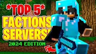 TOP 5 NEW FACTIONS SERVERS IN 2024  BEST Minecraft Factions Servers In 2024  Java amp MCPE [upl. by Xxam143]