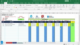 Formato Planilla Control Horario Personal Excel  Control de Asistencia de Personal en Excel [upl. by Butta]