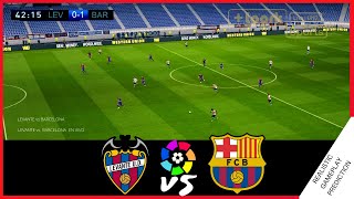 LEVANTE vs BARCELONA  RESUMEN  HIGHLIGHTS  La Liga 2021  Simulación amp Predicción [upl. by Cash]