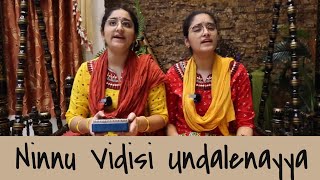 Ninnu vidisi undalenayya with lyrics  Tathvam Sarvepalli Sisters Kalimba instrument [upl. by Eidnahs]