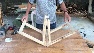 Great Woodworking Plan  How To Build A Compact Folding Table Saves Your Home Space  DIY [upl. by Sternlight397]