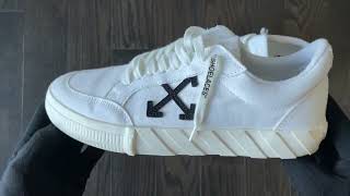 OFFWHITE Vulcanized Canvas shoes  Quick look  On Feet [upl. by Yla]