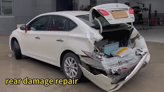 Restoring a Severely RearEnded Vehicle From Wreckage to Renewal [upl. by Light]