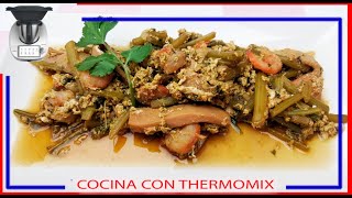 REVUELTO DE TAGARNINAS GAMBAS Y BOLETUS EN THERMOMIX [upl. by Eila]