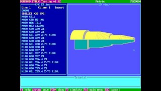 Curso CNC FANUC  Clase 8 Práctica 4 Torneado Cónico y Cilindrado [upl. by Lydell]