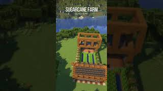 Automatic Sugarcane Farm  Minecraft Tutorial  Short [upl. by Dinse]