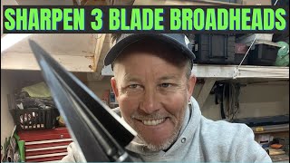 How to sharpen 3 blade broadheads [upl. by Liss]