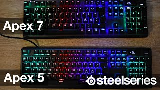 SteelSeries Apex 5 vs Apex 7  Whats The Difference  Review [upl. by Hsina]