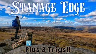 22 Mile Peak District Hike  Stanage Edge Plus 3 Trigs [upl. by Aicertal911]