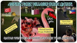 QATAR WEATHER IS GOOD WINTER IS COMING ITS PARK TIME AS ALWAYS ASPIRE PARK VILLAGIO DOHA QATAR 🇶🇦🇶🇦 [upl. by Nylevol]