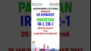 INTERVIEW LETTERS UPDATE FOR IR CATEGORIES immigration shorts usimmigration pakusaimmigration [upl. by Atinrehs]