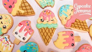 Cute Kawaii Ice Cream Cookie Recipe with Juliet Sear  Cupcake Jemma [upl. by Okwu]