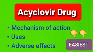 Acyclovir drug MOAUses Adverse effects [upl. by Compte]