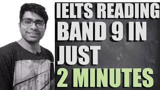 IELTS reading 90 Band in just 2 minutes [upl. by Kcirret]