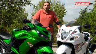 Kawasaki ZZR 1400 vs Suzuki GSX R 1300 Hayabusa [upl. by Arleta265]