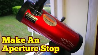 Make OffAxis Aperture Stop For Your Telescope  Skywatcher Heritage 100P Reflector Telescope [upl. by Leinahtan]