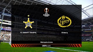 ⚽ Sheriff Tiraspol vs IF Elfsborg ⚽  UEFA Europa League 07252074  PES 2074 [upl. by Clerc]