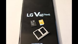 LG V40 How to insert and remove sim card  memory card [upl. by Joab208]