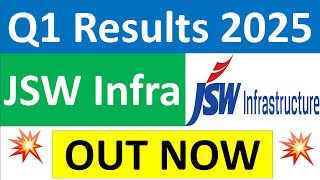 JSW INFRA Q1 results 2025  JSW INFRA results today  JSW INFRA Share News  JSW INFRA latest news [upl. by Aikrahs118]