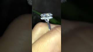 470ct OVAL CRUSHED ICE MOISSANITE RING WITH DIAMONDS [upl. by Eladnwahs]