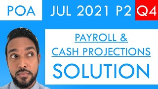 PoA  Jul 2021 P2 Q4  Payroll  Net pay calculations  Types of Deductions  Cash flow projections [upl. by Namqul203]