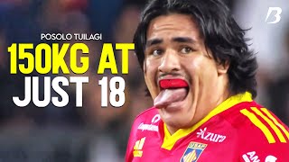 Posolo Tuilagi The Phenomenal 150kg Force at Just 18  Highlights [upl. by Pasol351]