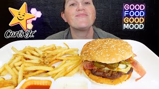 ASMR  CARLS JR  New Spicy Western Bacon Cheeseburger  MUKBANG Eating Show [upl. by Dona302]