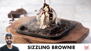 Eggless No Oven Sizzling Brownie  प्रेशर कुकर में सिज़्लिंग ब्राउनी  Chef Sanjyot Keer [upl. by Mano179]